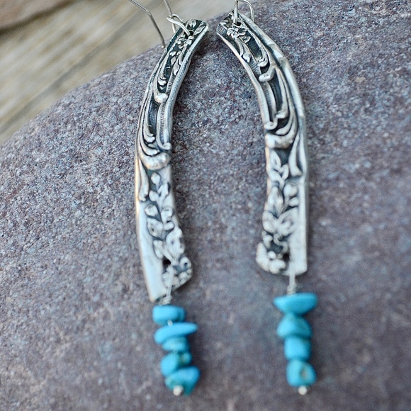 Antique Obsessions Jewelry - Sleeping Beauty Turquoise Sterling Silver Earrings